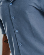Camisa Regular Texturizada Blue Mist