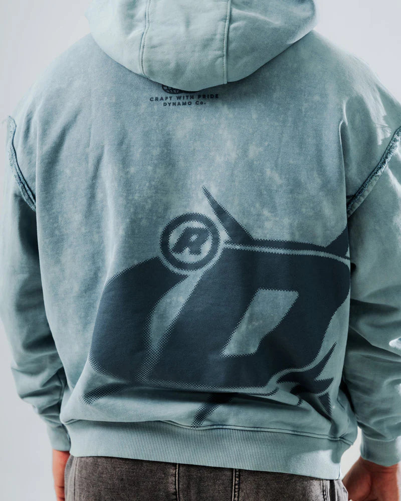 Hoodie Acid Wash Raw Lines