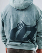 Hoodie Acid Wash Raw Lines