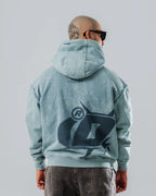 Hoodie Acid Wash Raw Lines