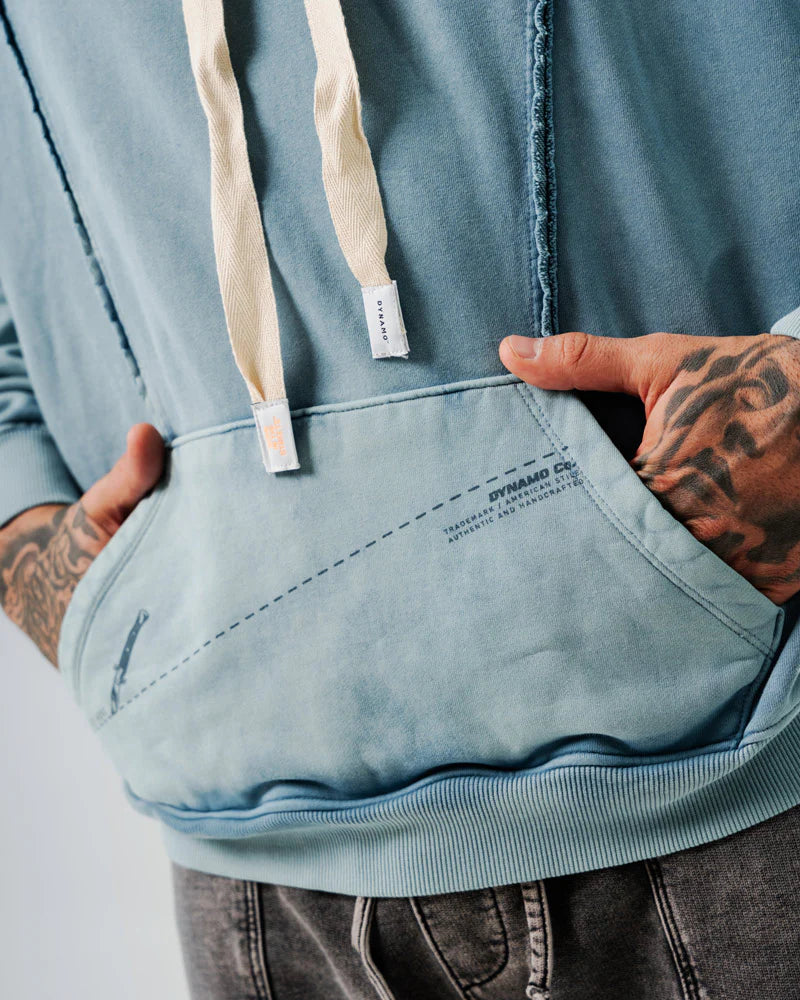 Hoodie Acid Wash Raw Lines