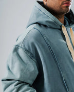 Hoodie Acid Wash Raw Lines